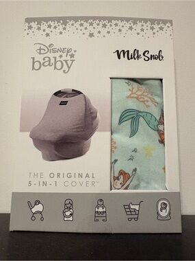 Milk Snob x Disney Baby Mint Ariel 5-in-1 Nursing & Car Seat Cover